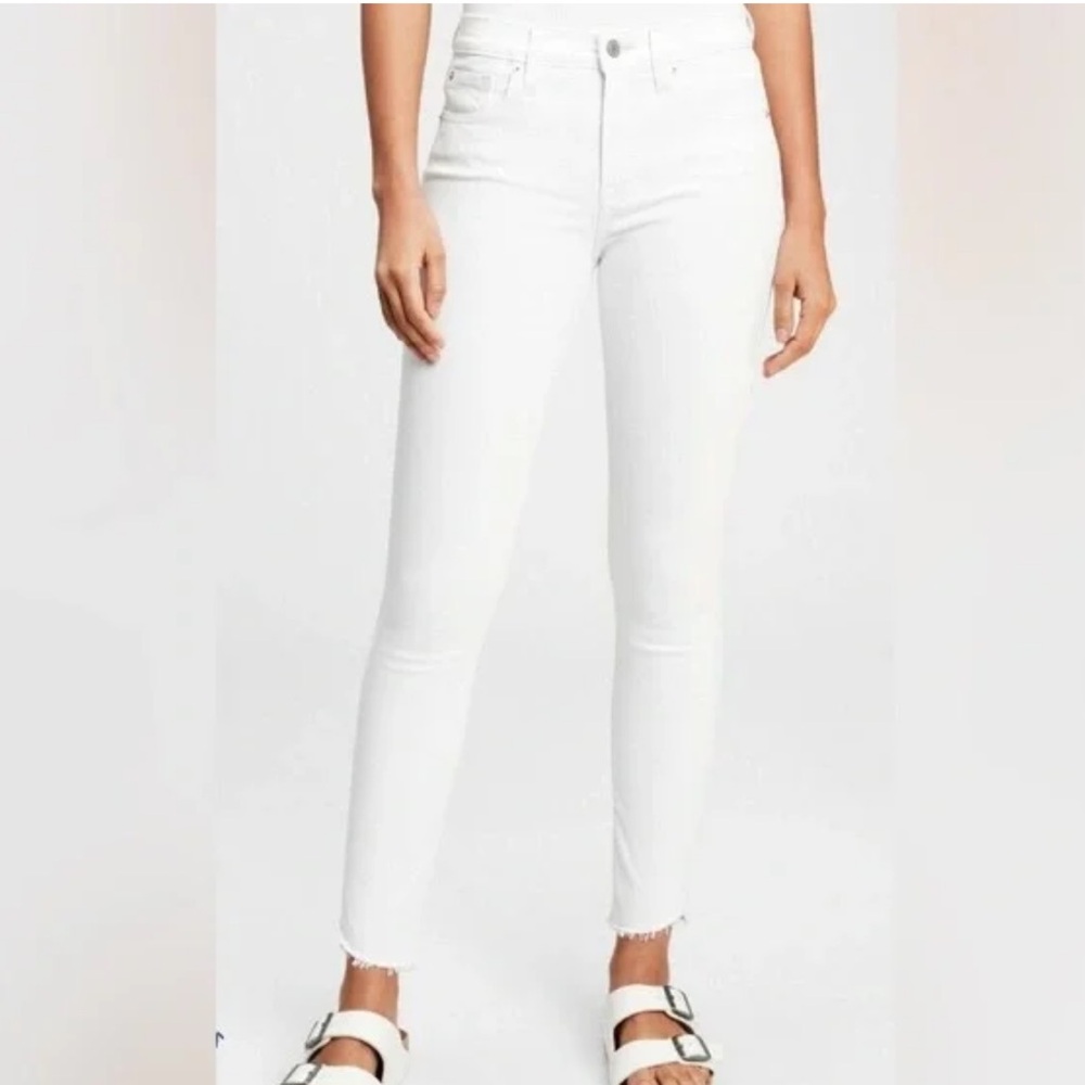 GAP new white raw hem true skinny jeans